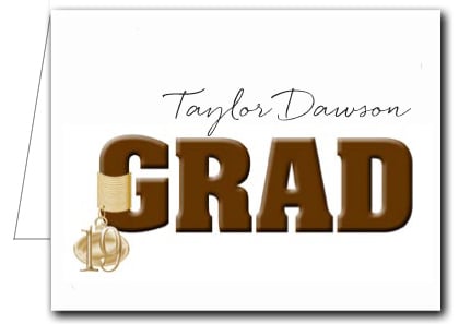 Note Cards: Brown Grad & Charm