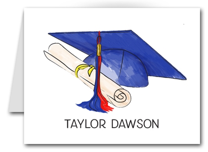 Note Cards: Blue-Red Graduation