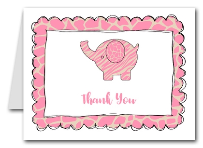 Note Cards: Exotic Pink Elephant