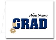 Note Cards: Navy Grad & Charm