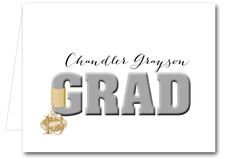 Note Cards: Silver Grad & Charm