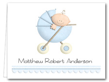 Note Cards: Baby Boy in Stroller