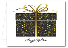 Note Cards: Black and Gold Gift Box