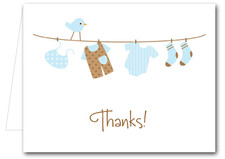 Note Cards: Blue Baby Laundry