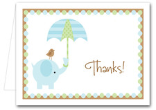 Note Cards: Blue Elephant Shower