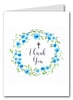 Sage Wreath Blue Cross Thank You Notes