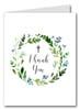 Blue Bud Wreath Thank You Notes