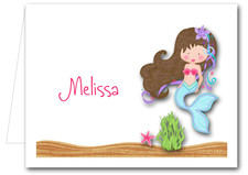 Note Cards: Brunette Mermaid