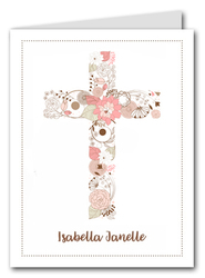 Note Cards: Pink Cross of Flowers