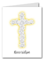 Note Cards: Rose Cross on Yellow