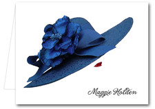 Note Cards: Floral Blue Hat