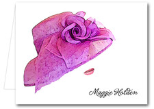 Note Cards: Floral Lavender Hat
