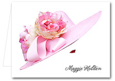 Note Cards: Floral Pink Hat