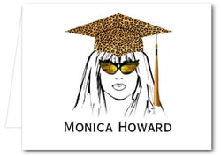 Note Cards: Leopard Grad Female