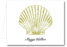 Note Cards: Gold Seashell