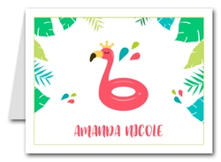 Note Cards: Flamingo Pool Float