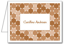 Note Cards: Circles/Brown