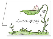Note Cards: Peapod Baby Girl