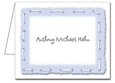 Note Cards: Stitched Blue