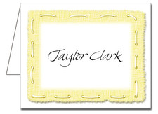 Note Cards: Stitched Yellow