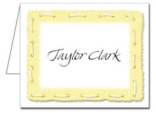 Baby Note Cards Note Cards: Stitched Yellow