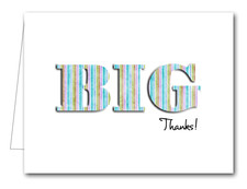 Note Cards: BIG Thanks Earth Stripes