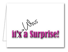 Note Cards: Pink Dot Surprise Party