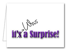 Note Cards: Purple Dot Surprise Party