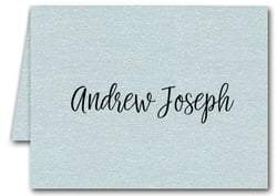 Note Cards: Shimmery Aqua Blue