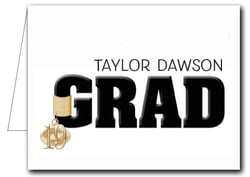 Note Cards: Black Grad & Charm