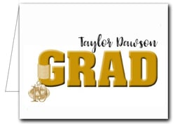Note Cards: Gold Grad & Charm