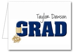 Note Cards: Navy Grad & Charm