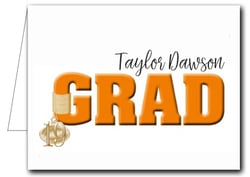 Note Cards: Orange Grad & Charm