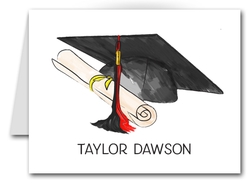 Note Cards: Black-Red Graduation