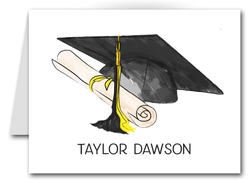 Note Cards: Black-Yellow Graduation