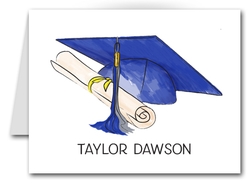 Note Cards: Blue-Silver Graduation