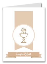 Beige Chalice Banner Thank You Notes