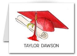 Note Cards: Red-White Graduation