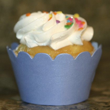 Shimmery Blue Cupcake Wrappers