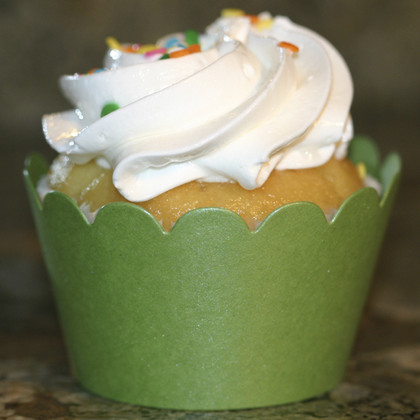 Shimmery Green Cupcake Wrappers