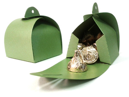 Shimmery Green Favor Box Large