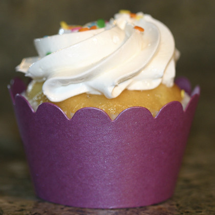 Shimmery Purple Cupcake Wrappers
