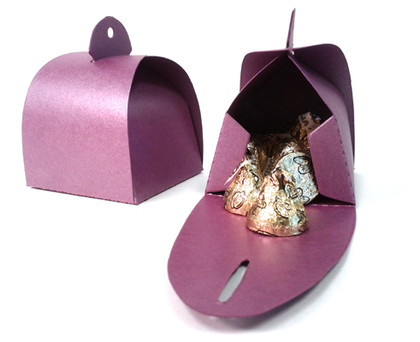 Shimmery Purple Favor Box Large