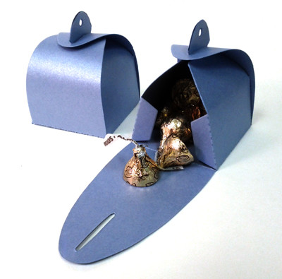 Shimmery Blue Favor Box Large