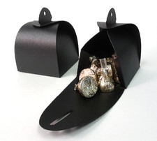 Shimmery Black Favor Box Large