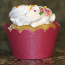 Shimmery Hot Pink Cupcake Wrappers