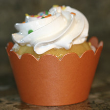 Shimmery Orange Cupcake Wrappers