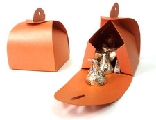 Shimmery Orange Favor Box Large