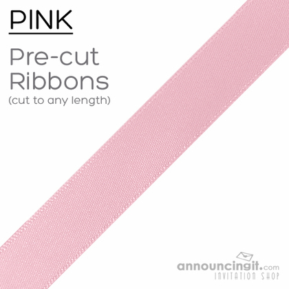 Pre-Cut 1/4 Inch Pink Ribbon