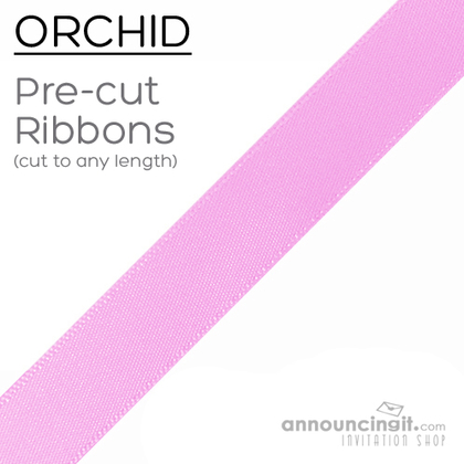 Pre-Cut 7/8 Inch Orchid Ribbons